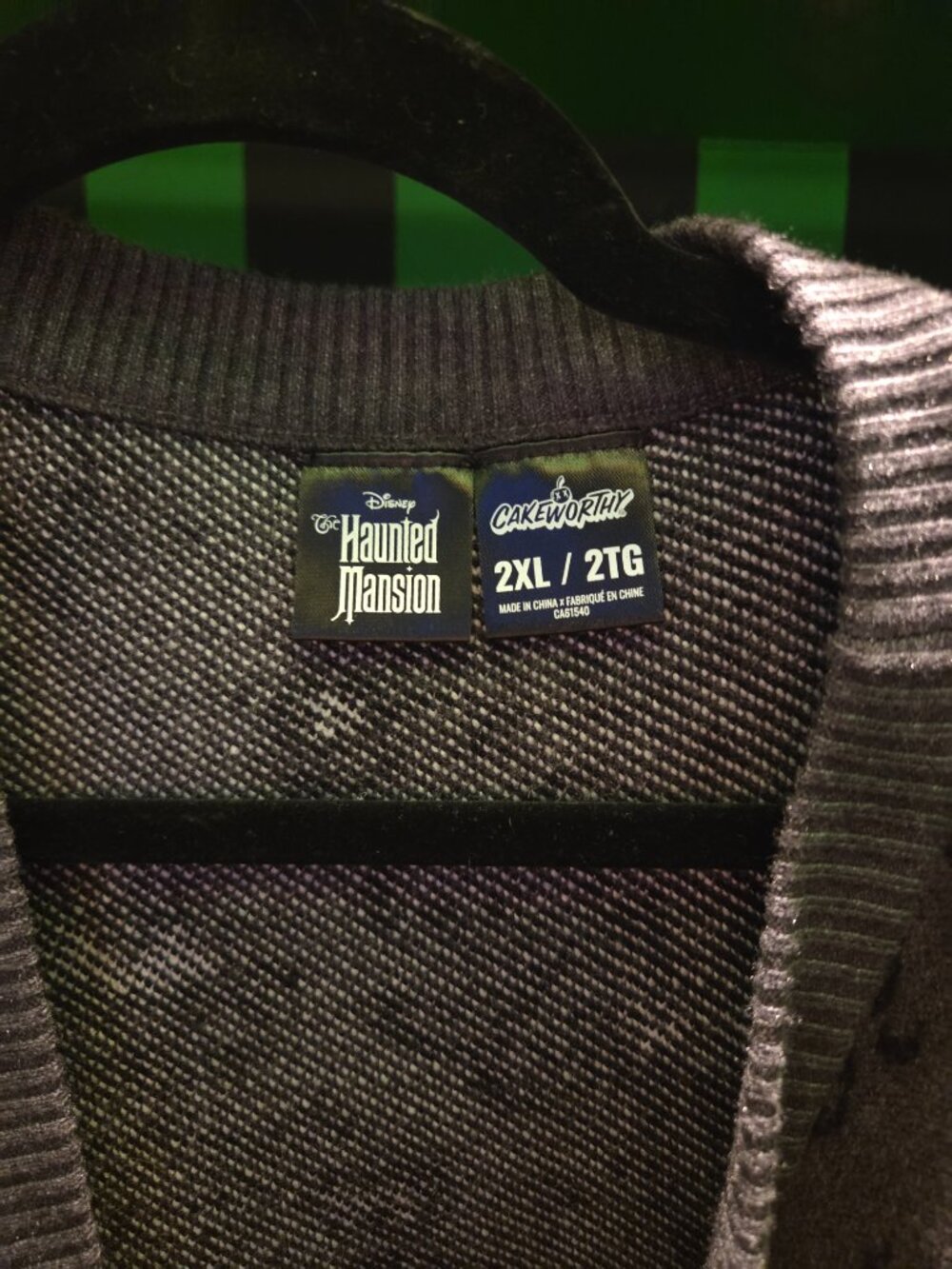Disney Haunted Mansion Wallpaper Cardigan by Cakeworthy - 2XL - Picture 2 of 3